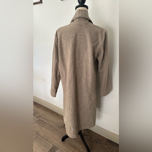 Eileen Fisher Lightweight Boiled Wool High Collar Coat in Regenerative Wool XS - Picture 3 of 6